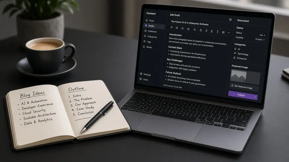 Eagle Technologies blog — writing desk and CMS for SEO and marketing articles